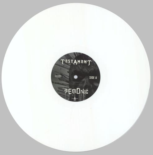 Testament Demonic - White Vinyl vinyl LP album (LP record) US EN1LPDE833963