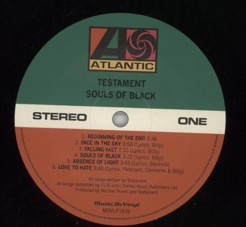 Testament Souls Of Black - 180 Gram Vinyl vinyl LP album (LP record) UK EN1LPSO866315