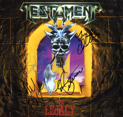 Testament The Legacy - Autographed vinyl LP album (LP record) UK EN1LPTH558863
