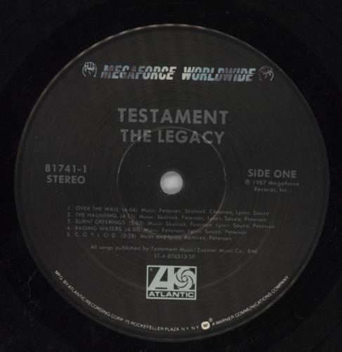 Testament The Legacy - EX vinyl LP album (LP record) US EN1LPTH822043