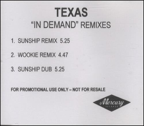 Texas In Demand Remixes CD-R acetate UK TEXCRIN167990