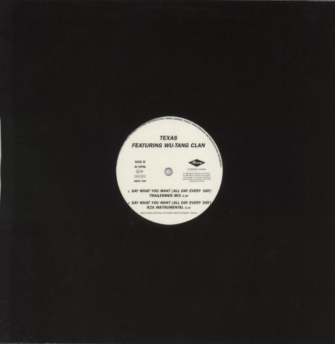 Texas Say What You Want (All Day Every Day) 12" vinyl single (12 inch record / Maxi-single) UK TEX12SA433840