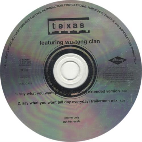 Texas Say What You Want - Extended Promo CD single (CD5 / 5") UK TEXC5SA119678