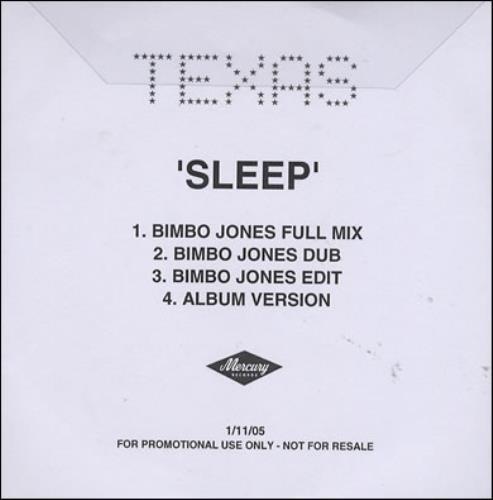 Texas Sleep CD-R acetate UK TEXCRSL369993