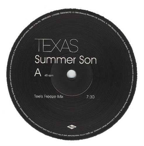 Texas Summer Son 12" vinyl single (12 inch record / Maxi-single) UK TEX12SU142501