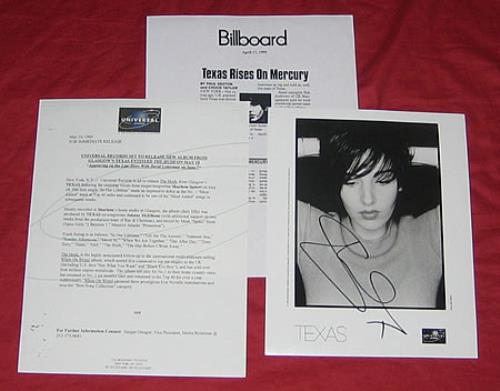 Texas The Hush - Autographed media press pack US TEXPPTH364618