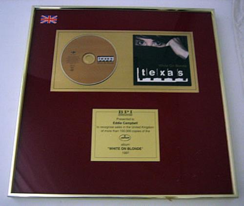 Texas White On Blonde award disc UK TEXAWWH373968