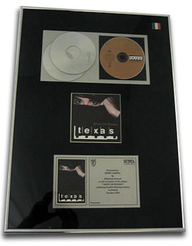 Texas White On Blonde award disc Irish TEXAWWH373986