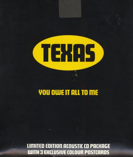 Texas You Owe It All To Me + 3 Postcards CD single (CD5 / 5") UK TEXC5YO57522