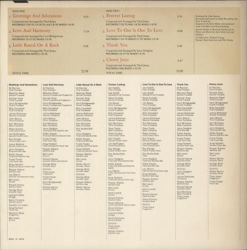 Thad Jones & Mel Lewis New Life (Dedicated To Max Gordon) vinyl LP album (LP record) Japanese J+LLPNE872508