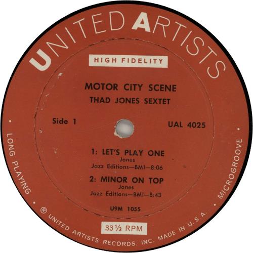 Thad Jones Motor City Scene vinyl LP album (LP record) US T/JLPMO651757