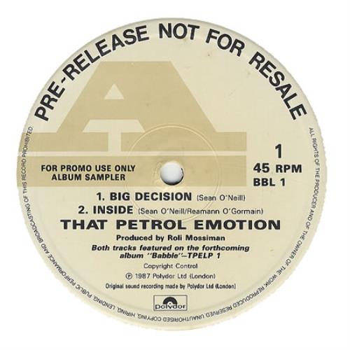 That Petrol Emotion Big Decision 12" vinyl single (12 inch record / Maxi-single) UK TPE12BI194292