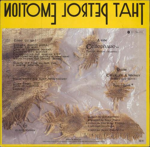 That Petrol Emotion Cellophane 12" vinyl single (12 inch record / Maxi-single) German TPE12CE779913
