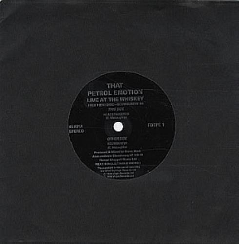 That Petrol Emotion Live At The Whiskey - Flexidisc 7" vinyl single (7 inch record / 45) UK TPE07LI318980