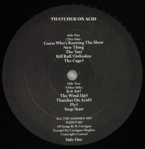 Thatcher On Acid Curdled vinyl LP album (LP record) UK 1-WLPCU864312