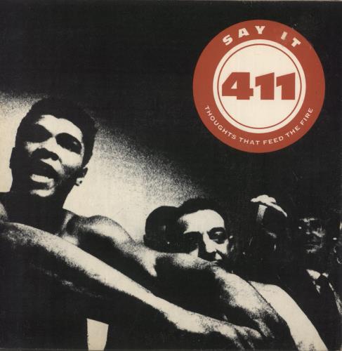 The 411 Say It [Thoughts That Feed The Fire] - Grey Marble Vinyl 7" vinyl single (7 inch record / 45) US 41107SA868454