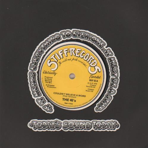 The 45'S Couldn't Believe A Word 7" vinyl single (7 inch record / 45) UK XU907CO646455