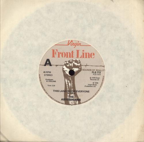 The Abyssinians Hey You/ This Land Is For Everyone 7" vinyl single (7 inch record / 45) UK VMV07TH740740