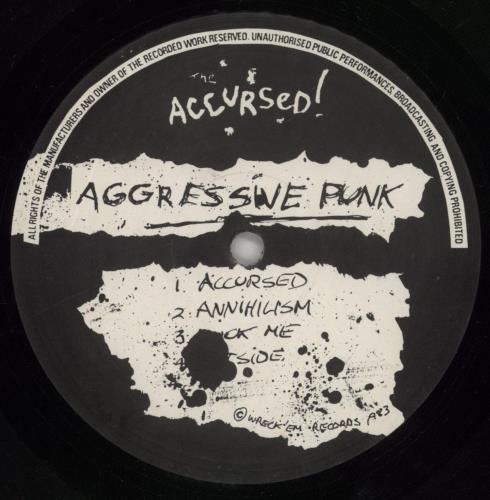 The Accursed Aggressive Punk vinyl LP album (LP record) UK 80ILPAG860404