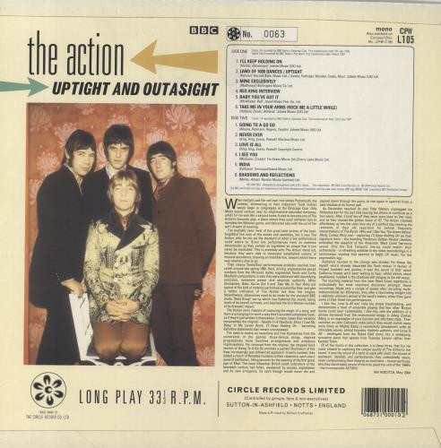 The Action Uptight And Outasight vinyl LP album (LP record) UK ATILPUP858580
