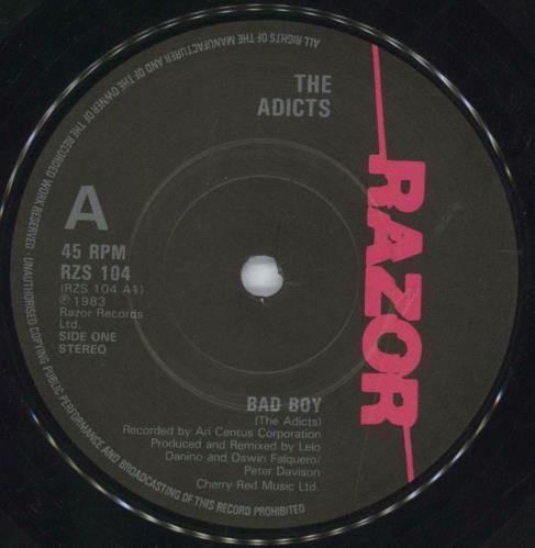 The Adicts Bad Boy - EX 7" vinyl single (7 inch record / 45) UK ADI07BA818779