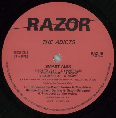The Adicts Smart Alex - VG vinyl LP album (LP record) UK ADILPSM866358