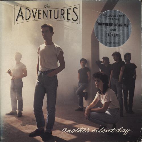 The Adventures Another Silent Day + Hype Sticker 7" vinyl single (7 inch record / 45) UK AVN07AN865897