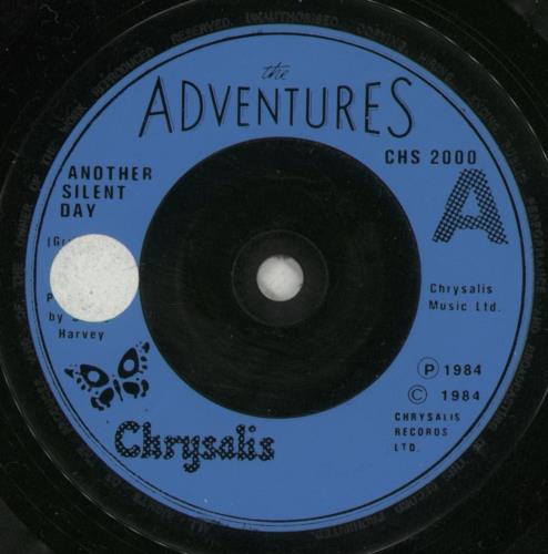 The Adventures Another Silent Day + Hype Sticker 7" vinyl single (7 inch record / 45) UK AVN07AN865897