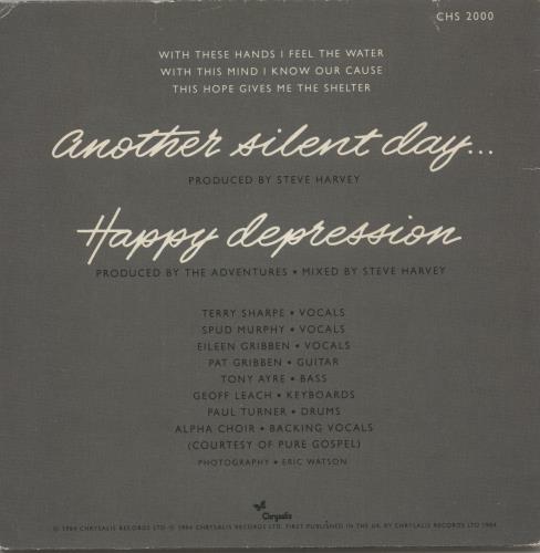 The Adventures Another Silent Day + Hype Sticker 7" vinyl single (7 inch record / 45) UK AVN07AN865897