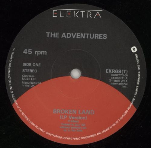 The Adventures Broken Land 12" vinyl single (12 inch record / Maxi-single) UK AVN12BR192876