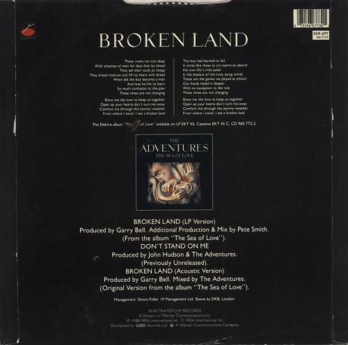 The Adventures Broken Land 12" vinyl single (12 inch record / Maxi-single) UK AVN12BR192876