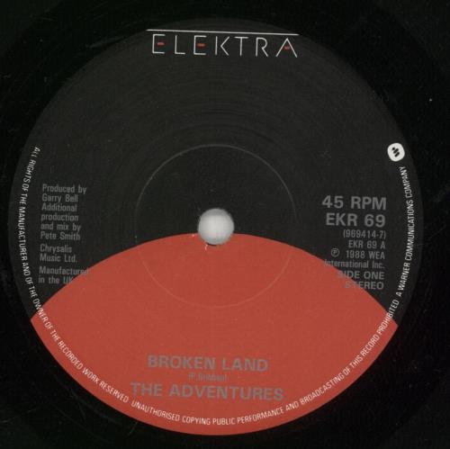 The Adventures Broken Land 7" vinyl single (7 inch record / 45) UK AVN07BR462155