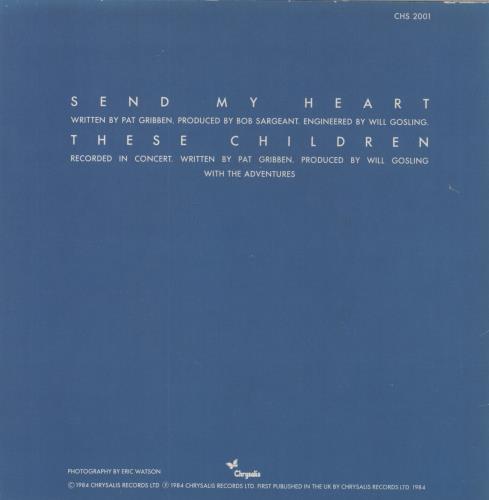 The Adventures Send My Heart - Gatefold 7" vinyl single (7 inch record / 45) UK AVN07SE462157