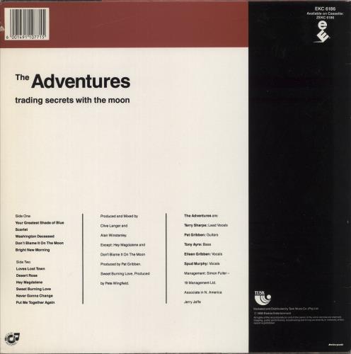 The Adventures Trading Secrets With The Moon vinyl LP album (LP record) South African AVNLPTR869337