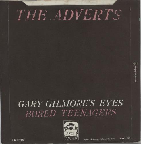 The Adverts Gary Gilmore's Eyes - P/S - White Lettering 7" vinyl single (7 inch record / 45) UK AVR07GA764365