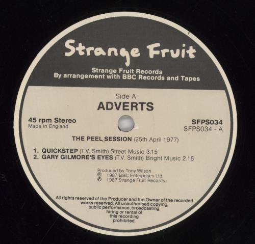 The Adverts The Peel Sessions 12" vinyl single (12 inch record / Maxi-single) UK AVR12TH224325