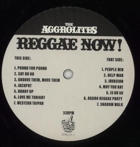 The Aggrolites Reggae Now! vinyl LP album (LP record) US UX6LPRE866464