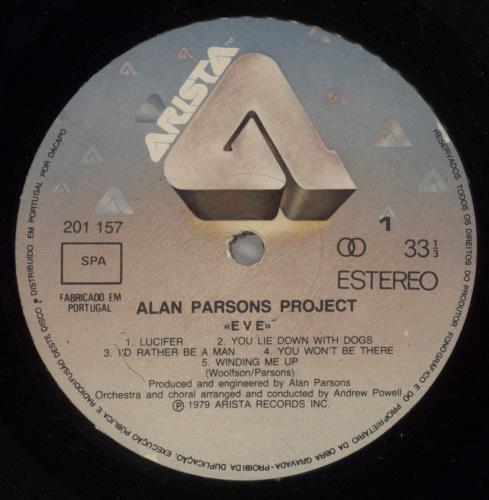 The Alan Parsons Project Eve vinyl LP album (LP record) Portuguese TPPLPEV668939