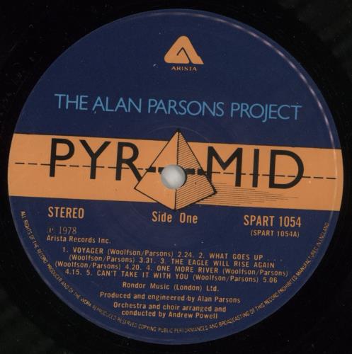 The Alan Parsons Project Pyramid vinyl LP album (LP record) UK TPPLPPY288233