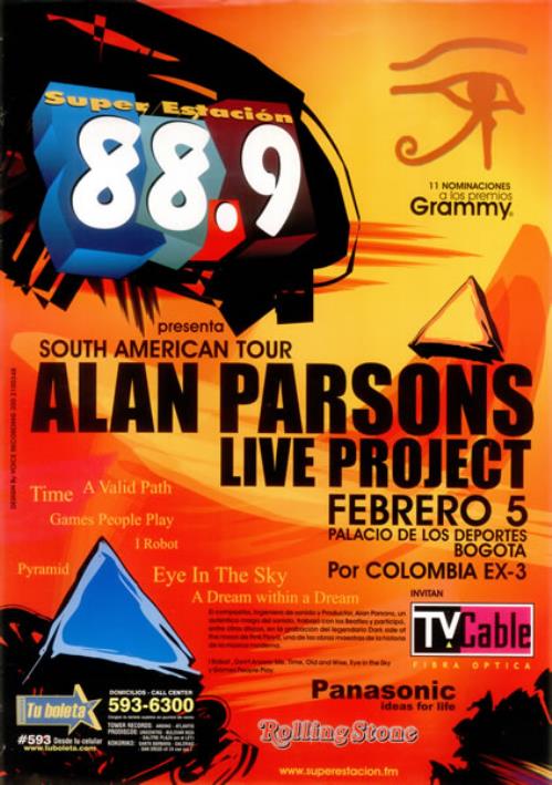 The Alan Parsons Project South American Tour poster Colombian TPPPOSO447454
