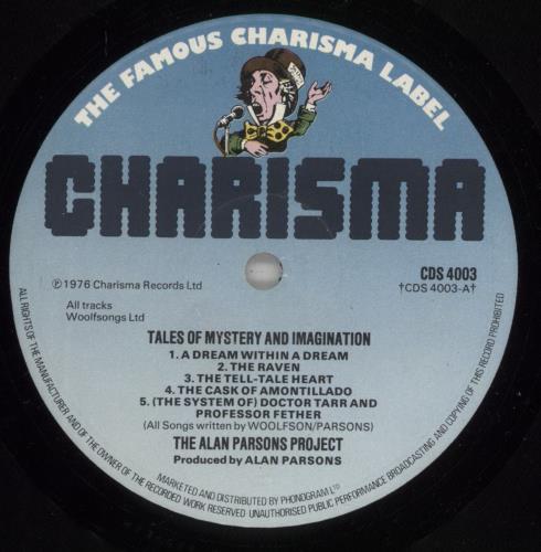 The Alan Parsons Project Tales Of Mystery And Imagination - blue label vinyl LP album (LP record) UK TPPLPTA875686