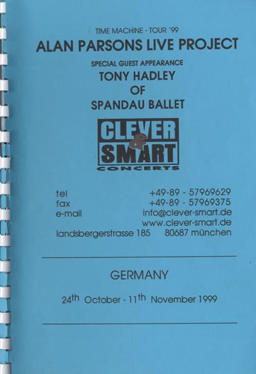 The Alan Parsons Project Time Machine Tour Itinerary UK TPPITTI463068