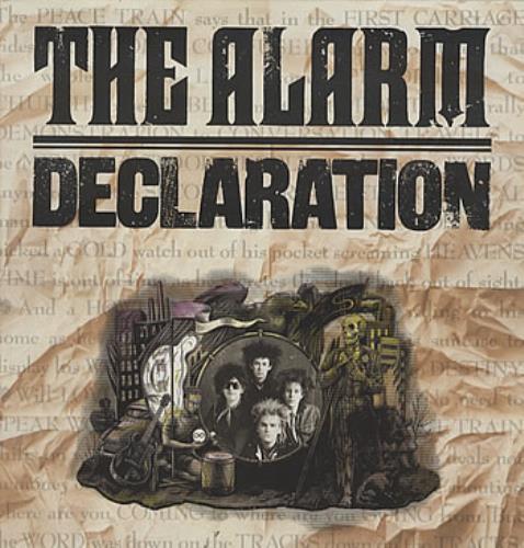 The Alarm Declaration - Promo Stamped vinyl LP album (LP record) UK ALALPDE316469