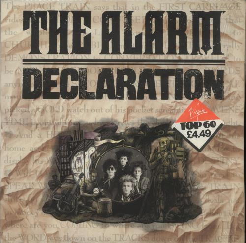 The Alarm Declaration - Shrink vinyl LP album (LP record) UK ALALPDE865323