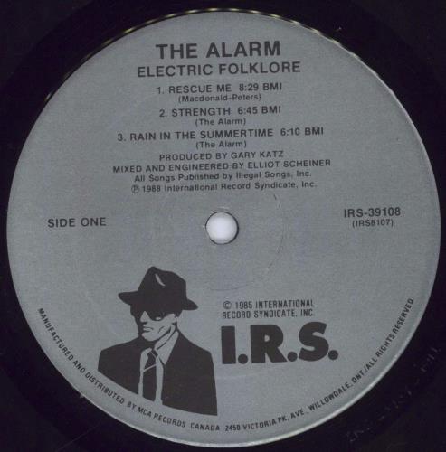 The Alarm Electric Folklore Live - Deletion Cut vinyl LP album (LP record) Canadian ALALPEL829313