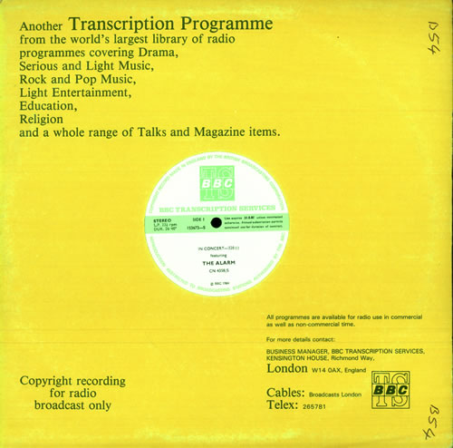 The Alarm In Concert - 328 vinyl LP album (LP record) UK ALALPIN505619