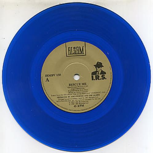 The Alarm Rescue Me - Blue Vinyl 7" vinyl single (7 inch record / 45) UK ALA07RE109761