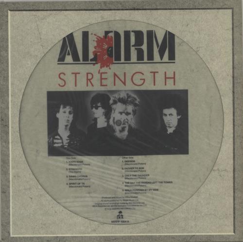 The Alarm Strength + sleeve picture disc LP (vinyl picture disc album) UK ALAPDST23059