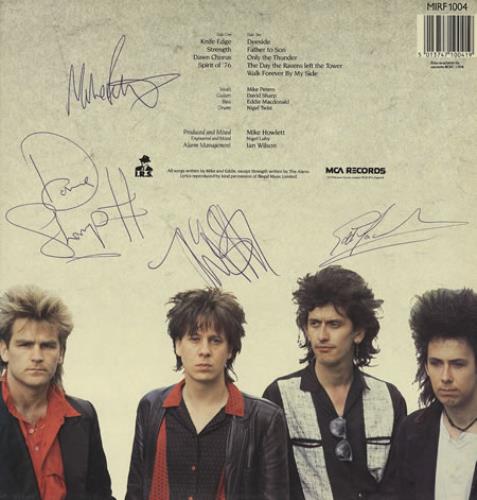 The Alarm Strength - Fully Autographed! vinyl LP album (LP record) UK ALALPST360823