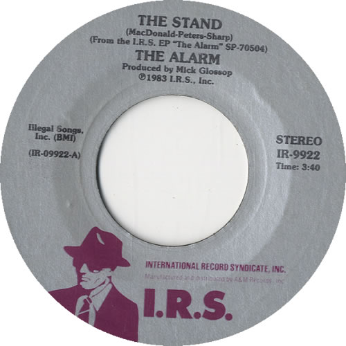 The Alarm The Stand 7" vinyl single (7 inch record / 45) US ALA07TH279722